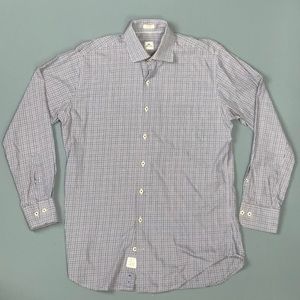 Peter Millar plaid cotton dress shirt size M